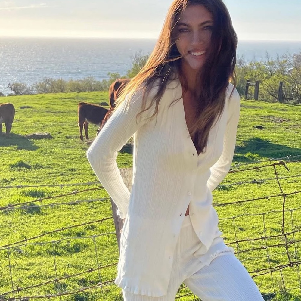 Tularosa Cream Rib Cardi in M